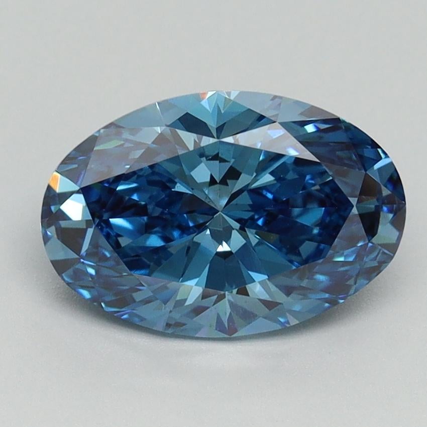 2.06 Ct. Fancy Vivid Blue Oval Lab Grown Diamond