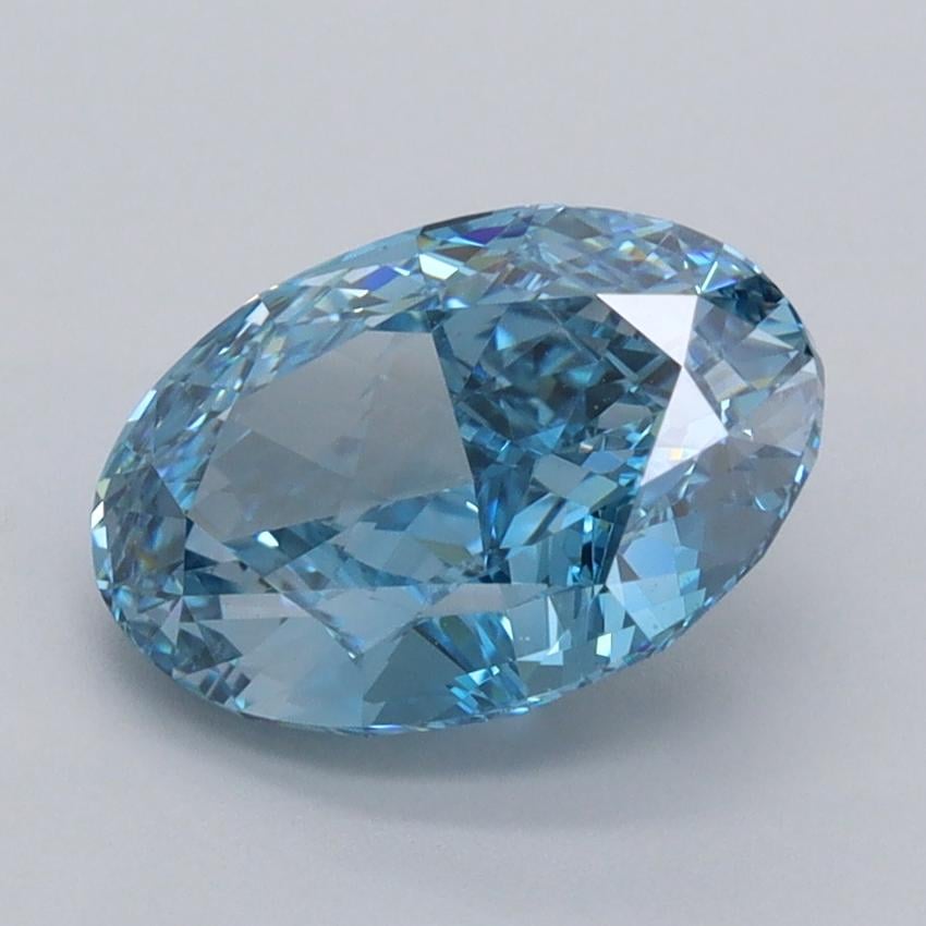 2.25 Ct. Fancy Vivid  Blue Oval Lab Grown Diamond