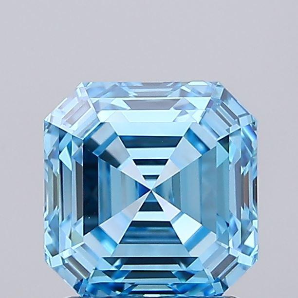 2.02 Ct. Fancy Vivid Blue Asscher Lab Grown Diamond