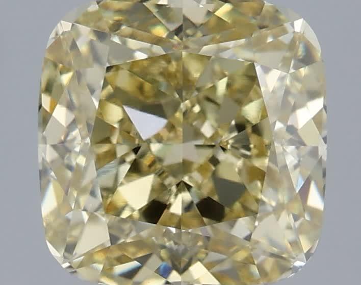3.10 Ct. Fancy Intense Yellow Cushion Lab Grown Diamond