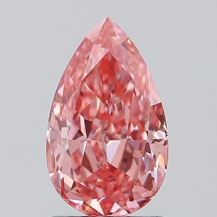 1.31 Ct. Fancy Vivid  Pink Pear Lab Grown Diamond