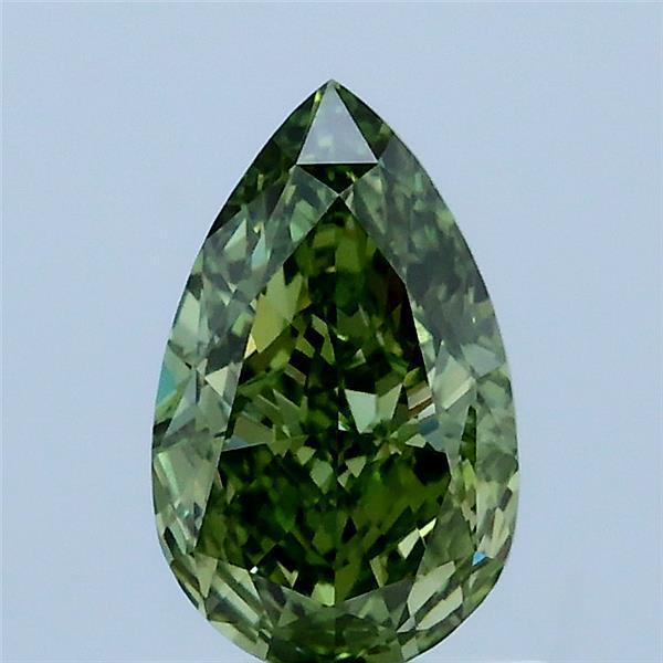 1.04 Ct. Fancy Vivid Green Pear Lab Grown Diamond