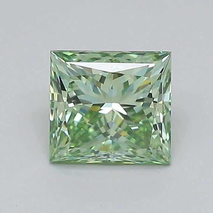 1.05 Ct. Fancy Vivid  Green Princess Lab Grown Diamond