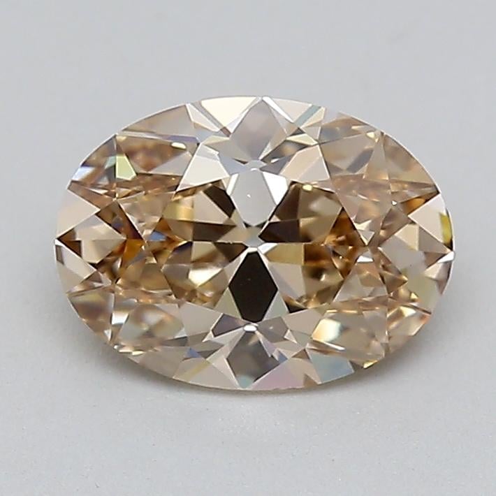 1.06 Ct. Very Light  Brown Oval Lab Grown Diamond