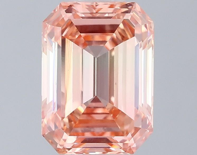 0.82 Ct. Fancy Intense Orangy Pink Emerald Lab Grown Diamond