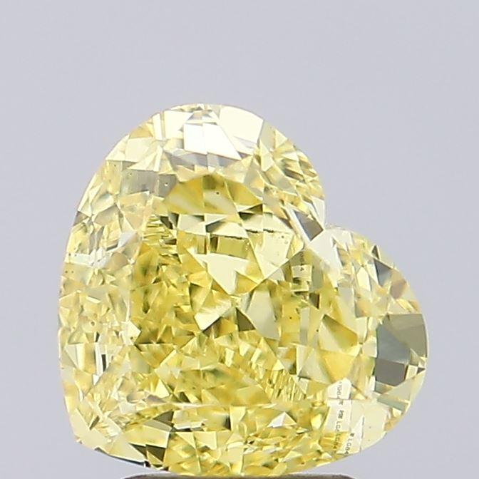2.09 Ct. Fancy Intense Yellow Heart Lab Grown Diamond