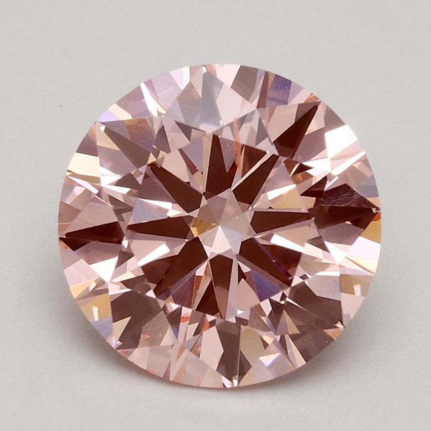 1.73 Ct. Fancy Intense Pink Round Lab Grown Diamond
