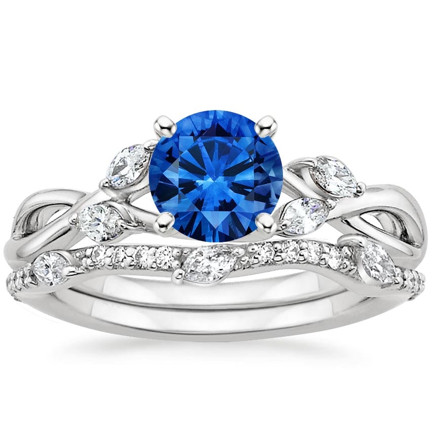 sapphire and diamond wedding ring