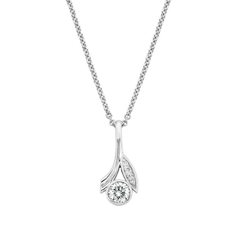 pandora diamond heart necklace