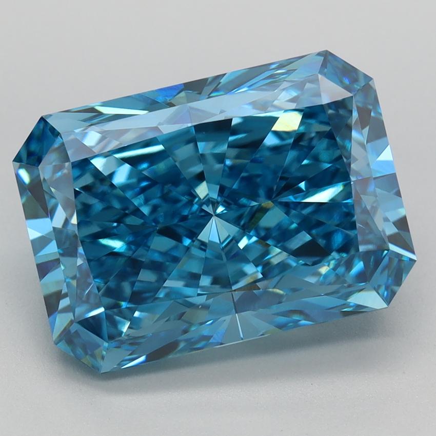 5.28 Ct. Fancy Vivid Blue Radiant Lab Grown Diamond
