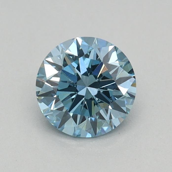 0.32 Ct. Fancy Vivid Blue Round Lab Grown Diamond