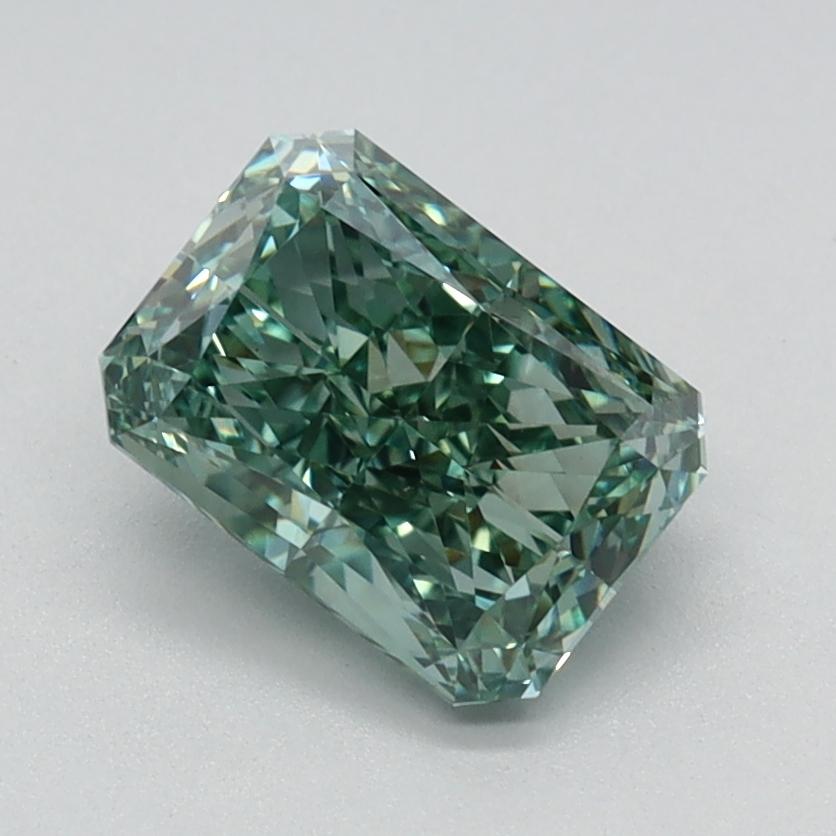 1.20 Ct. Fancy Vivid Green Radiant Lab Grown Diamond