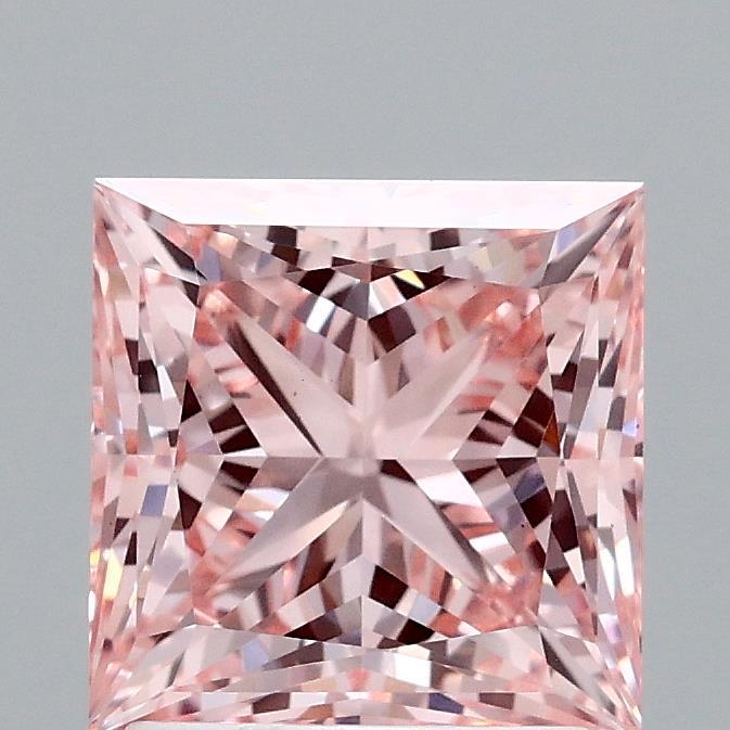 2.05 Ct. Fancy Vivid Pink Princess Lab Grown Diamond