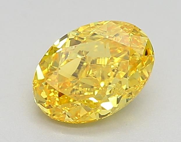 1.01 Ct. Fancy Vivid  Yellow Oval Lab Grown Diamond