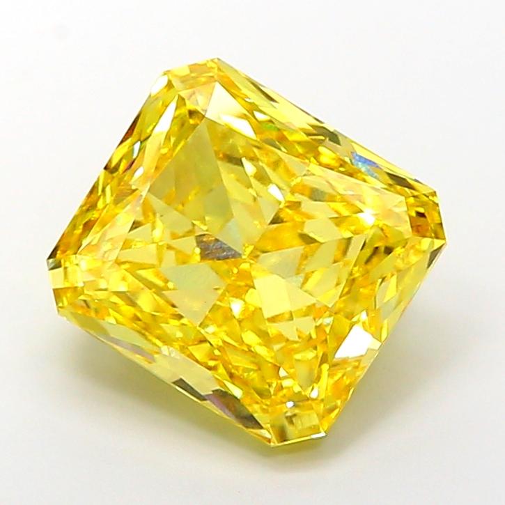 9.24 Ct. Fancy Vivid Yellow Radiant Lab Grown Diamond