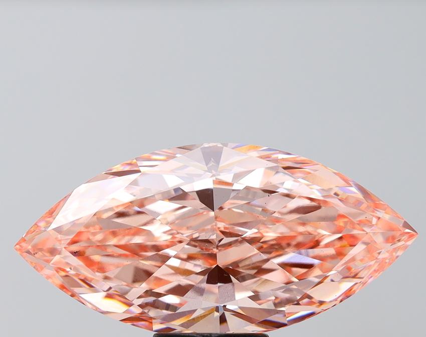 8.00 Ct. Fancy Vivid Pink Marquise Lab Grown Diamond