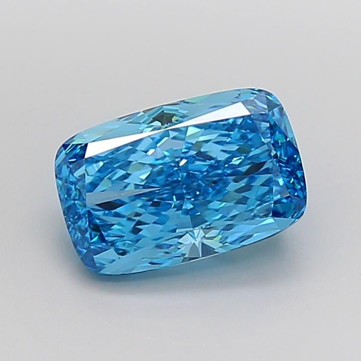 3.54 Ct. Fancy Vivid Blue Cushion Lab Grown Diamond