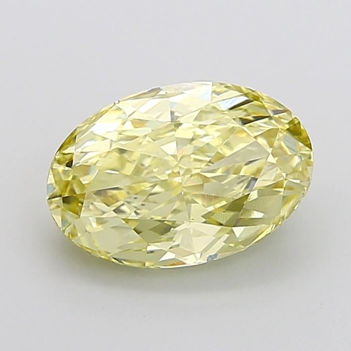 4.06 Ct. Fancy Intense None Yellow Oval Lab Grown Diamond