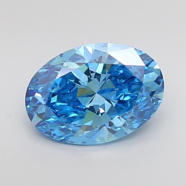2.00 Ct. Fancy Vivid None Blue Oval Lab Grown Diamond