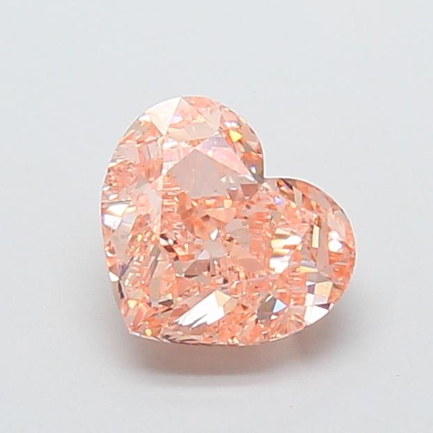 2.21 Ct. Fancy Intense Brownish Orange Heart Lab Grown Diamond