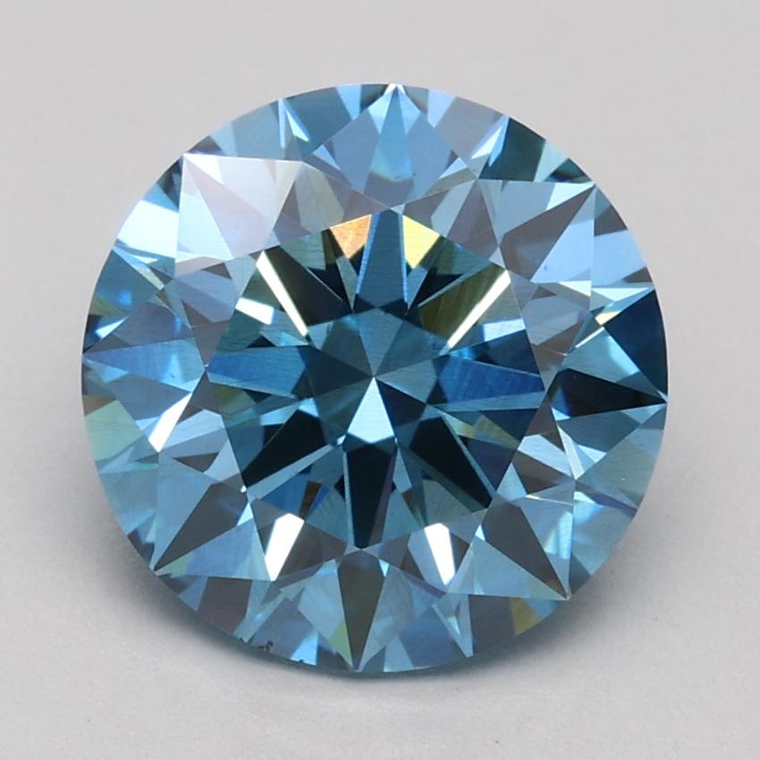 2.00 Ct. Fancy Vivid Blue Round Lab Grown Diamond