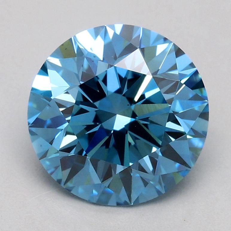 1.50 Ct. Fancy Vivid Blue Round Lab Grown Diamond