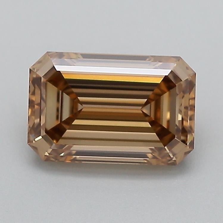 1.10 Ct. Fancy Light  Brown Emerald Lab Grown Diamond