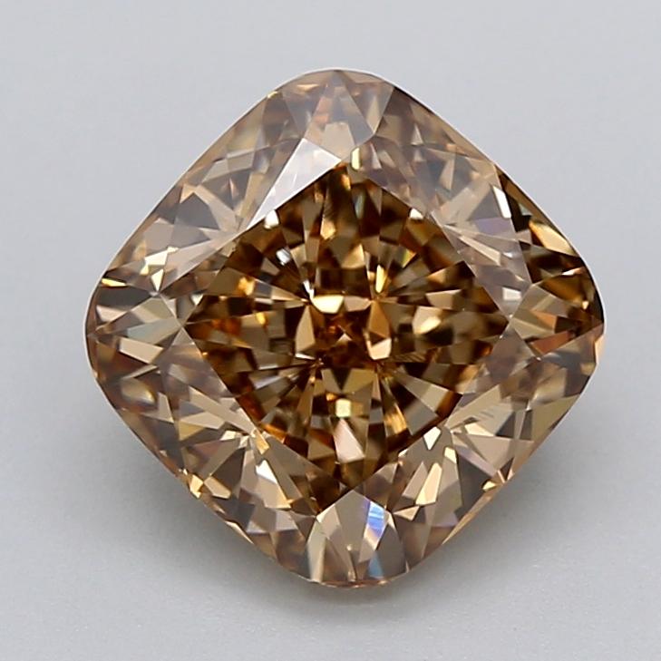 2.69 Ct. Light  Brown Cushion Lab Grown Diamond