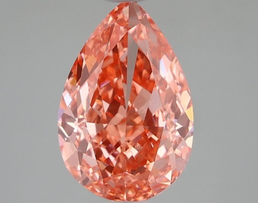 2.91 Ct. Fancy Vivid Pink Pear Lab Grown Diamond