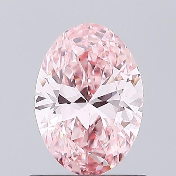 0.65 Ct. Fancy Vivid Pink Oval Lab Grown Diamond