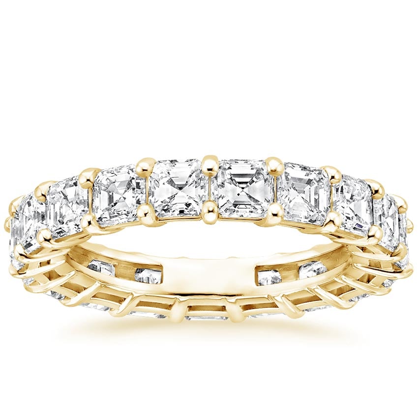 Asscher Eternity Diamond Ring (5 Ct. Tw.) In 18k Yellow Gold