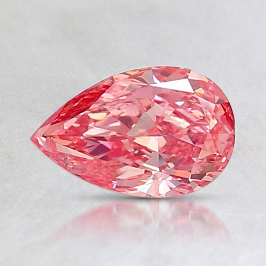 0.78 Ct. Fancy Intense Pink Pear Lab Created Diamond