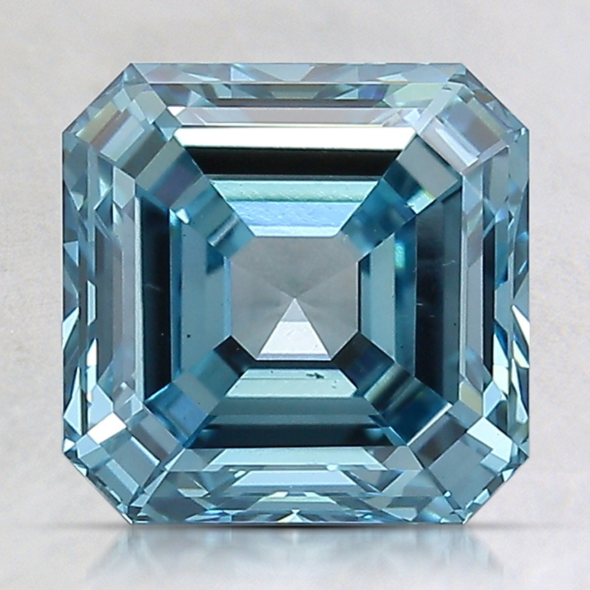 3.03 Ct. Fancy Vivid Blue Asscher Lab Created Diamond