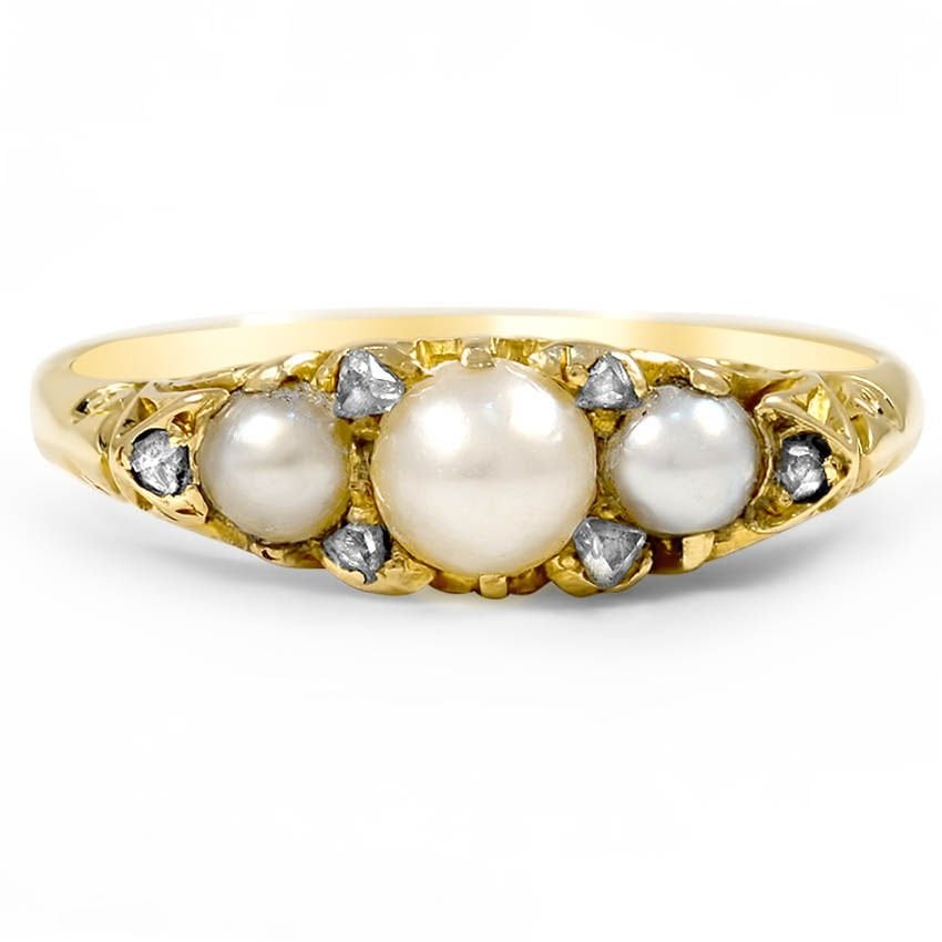 Art Nouveau Pearl Vintage Ring