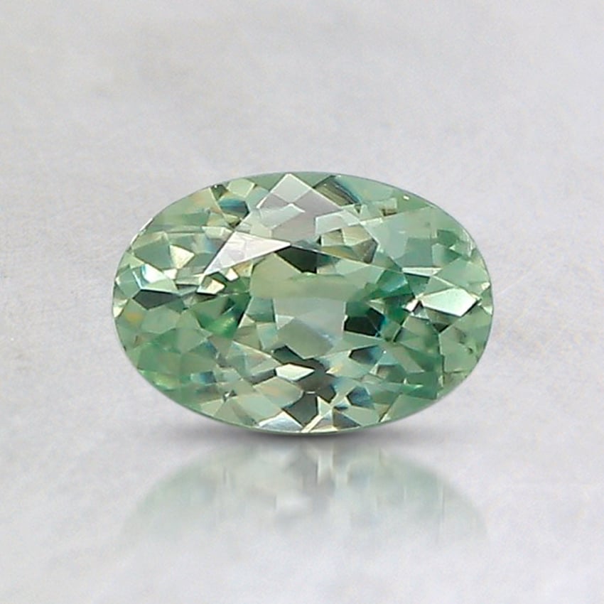 6.5x4.4mm Unheated Green Oval Montana Sapphire