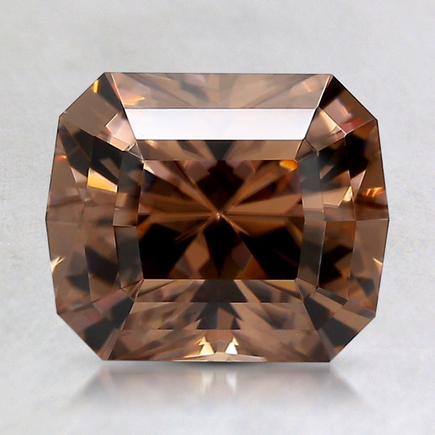 9.7x8.2mm Unheated Orange Modified Cushion Zircon
