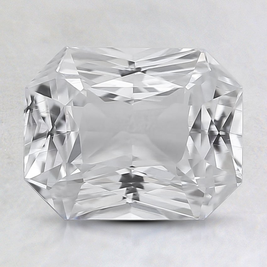 8.4x6.7mm Unheated White Radiant Sapphire