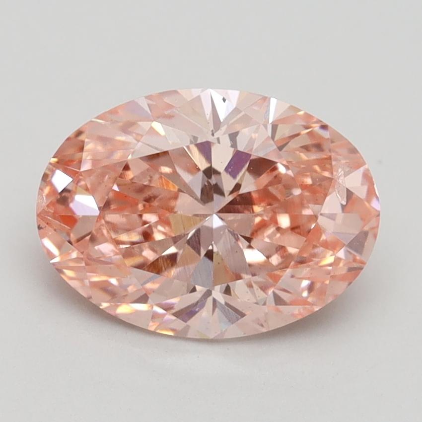 2.01 Ct. Fancy Vivid Pink Oval Lab Grown Diamond