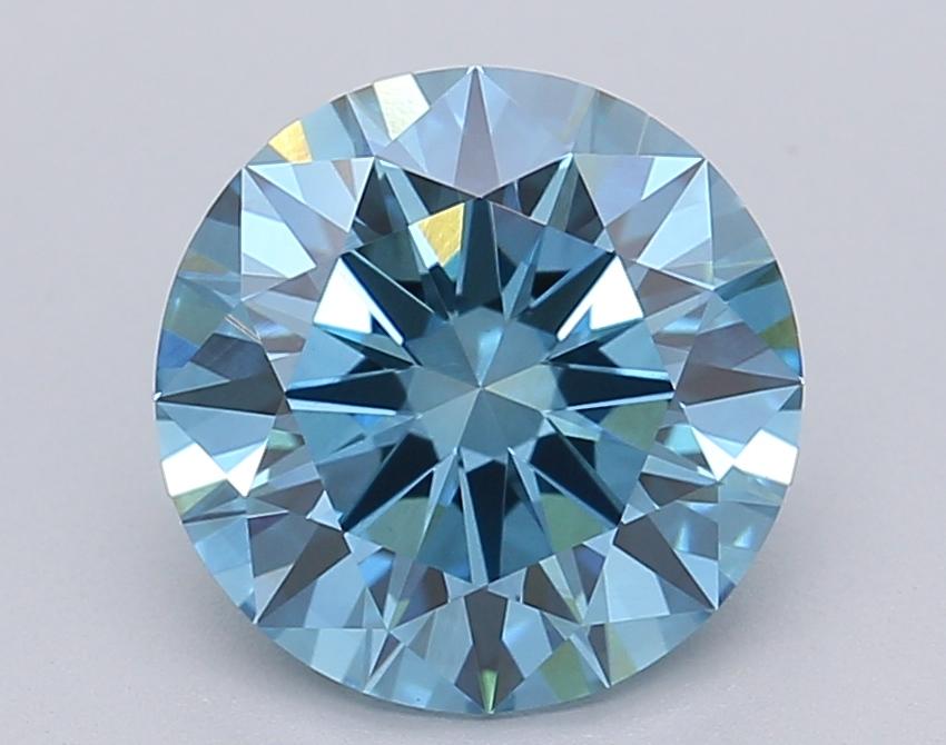 1.98 Ct. Fancy Vivid Blue Round Lab Grown Diamond