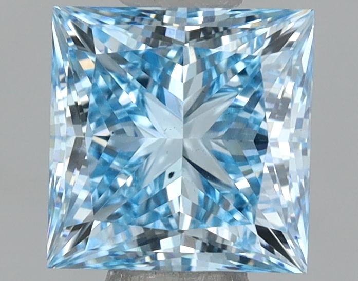 1.03 Ct. Fancy Vivid Blue Princess Lab Grown Diamond
