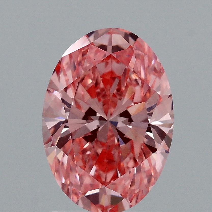 2.03 Ct. Fancy Vivid Pink Oval Lab Grown Diamond