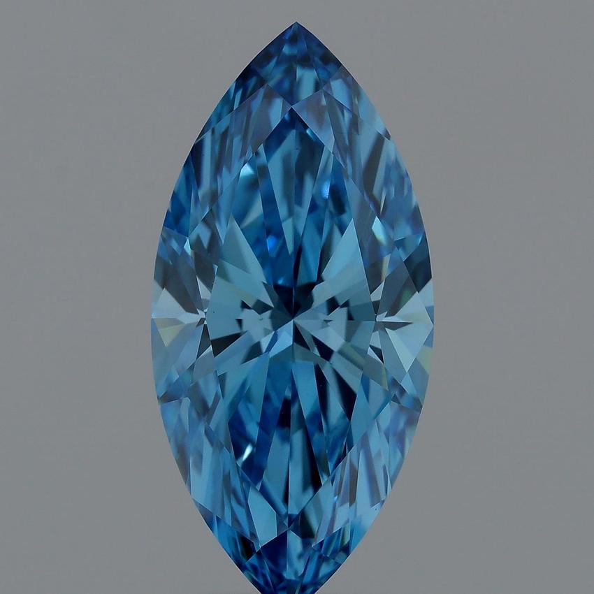 4.04 Ct. Fancy Vivid Blue Marquise Lab Grown Diamond