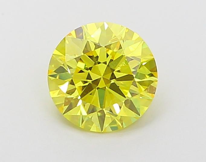 1.03 Ct. Fancy Vivid Yellow Round Lab Grown Diamond