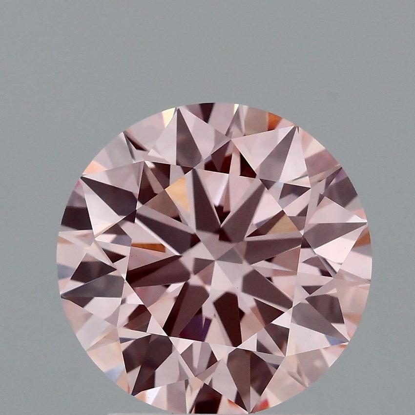 2.58 Ct. Fancy Vivid Pink Round Lab Grown Diamond