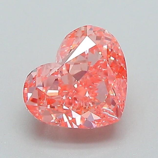 1.15 Ct. Fancy Vivid Pink Heart Lab Grown Diamond