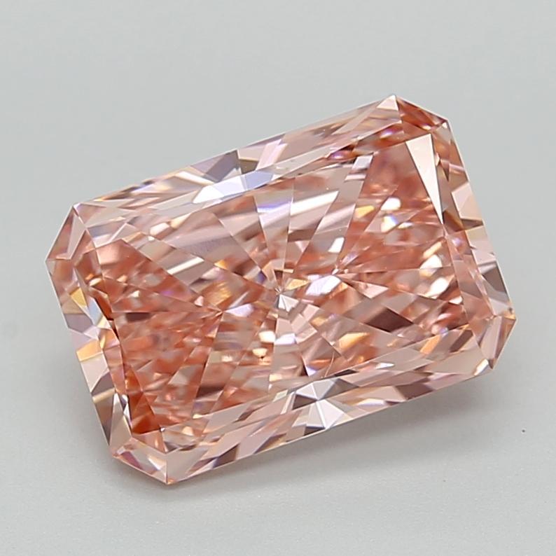 4.00 Ct. Fancy Vivid  Pink Radiant Lab Grown Diamond