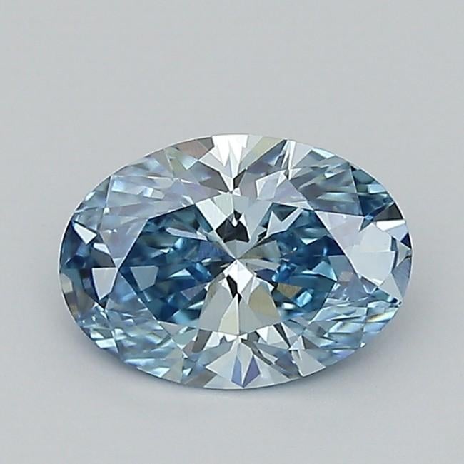 1.51 Ct. Fancy Vivid  Blue Oval Lab Grown Diamond