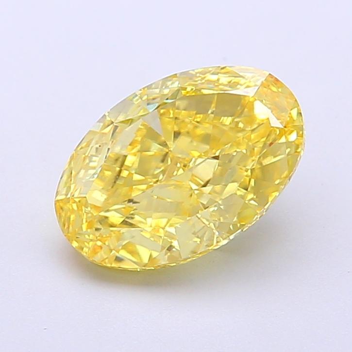 2.03 Ct. Fancy Vivid  Yellow Oval Lab Grown Diamond