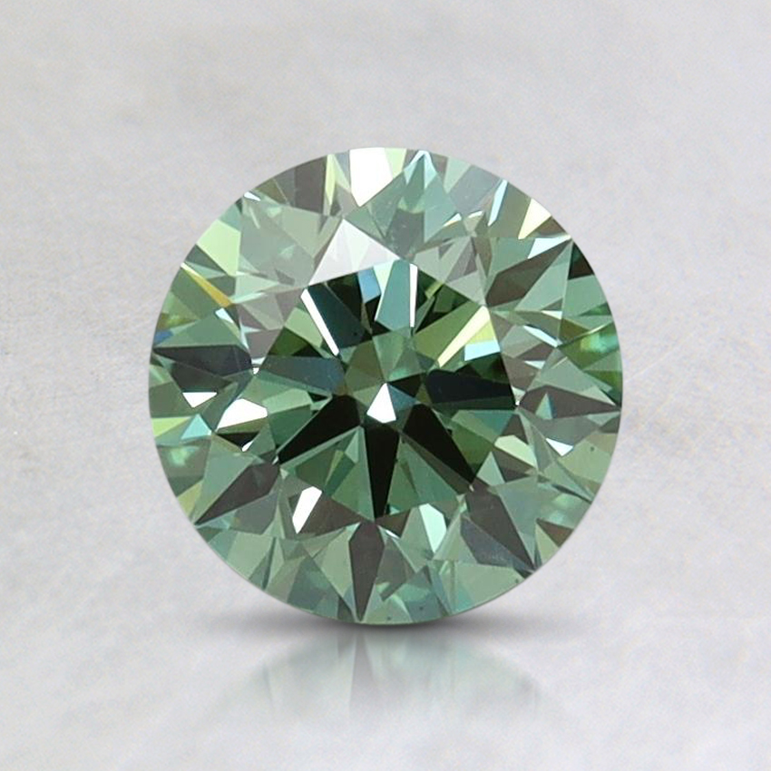 0.93 Ct. Fancy Vivid Pacific Green Round Lab Grown Diamond