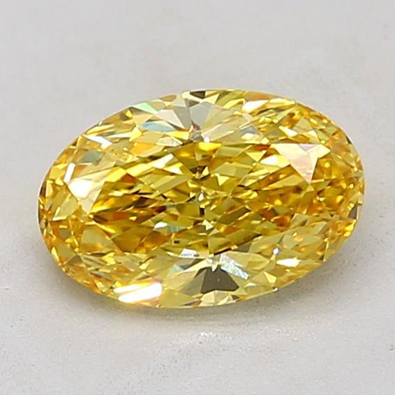 2.40 Ct. Fancy Vivid Yellow Oval Lab Grown Diamond
